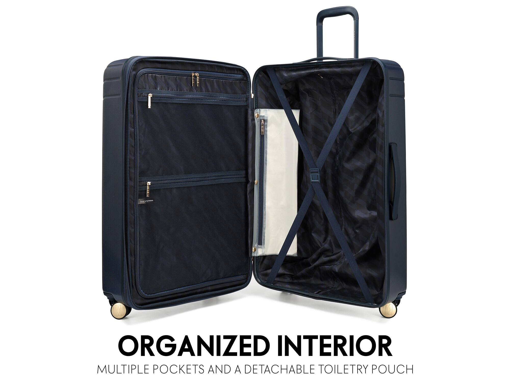 ORGANIZED INTERIOR
MULTIPLE POCKETS AND A DETACHABLE TOILETRY POUCH