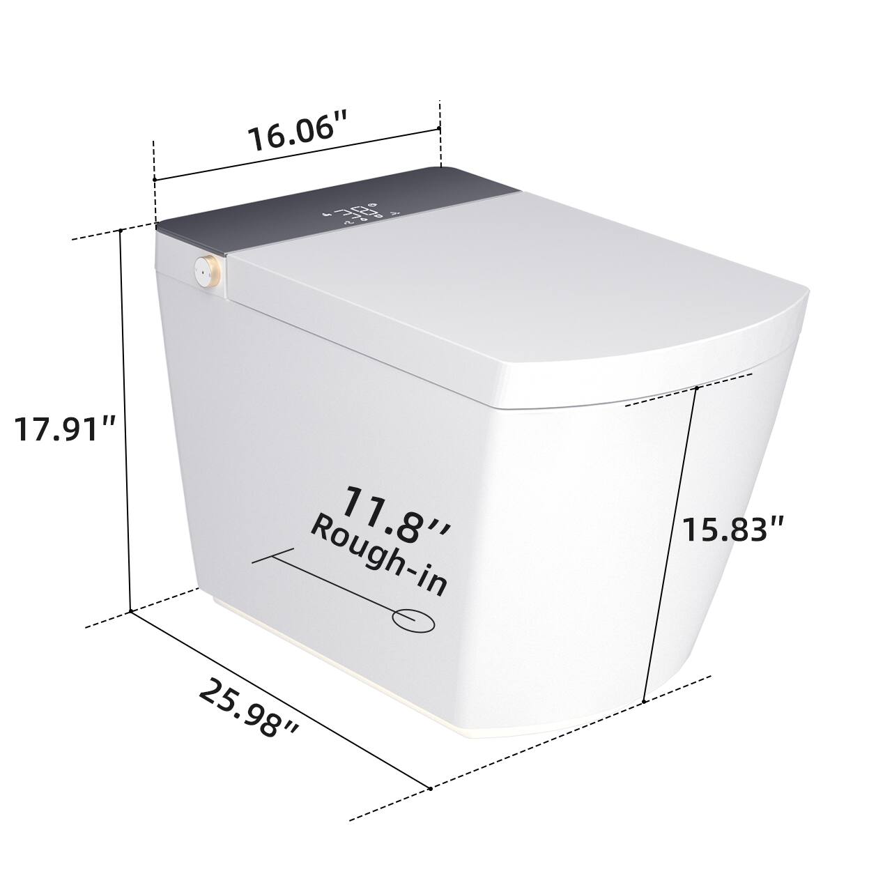 16.06"  
17.91"  
11.8" Rough-in  
25.98"  
15.83"