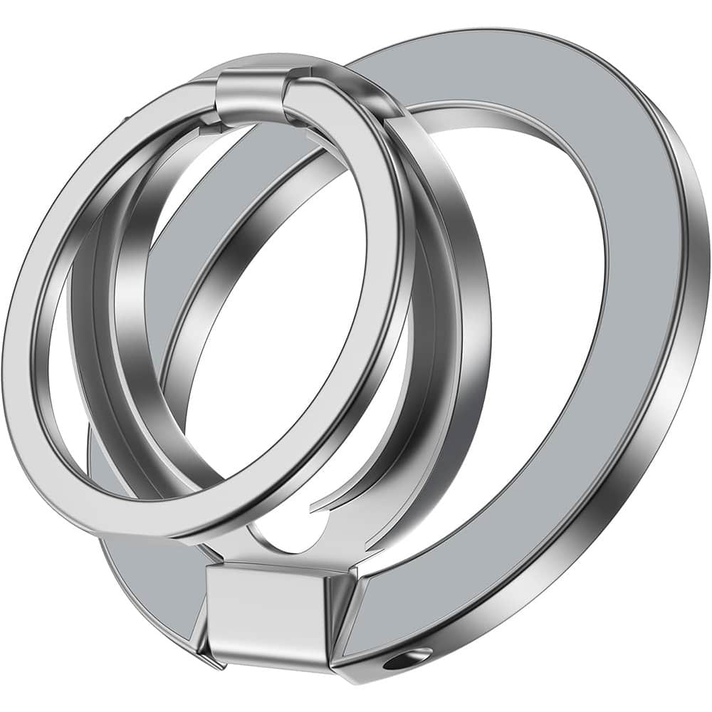 PARKER SLATER - Magnetic Phone Grip & Stand – MagSafe, Dual-Sided, Black - Silver