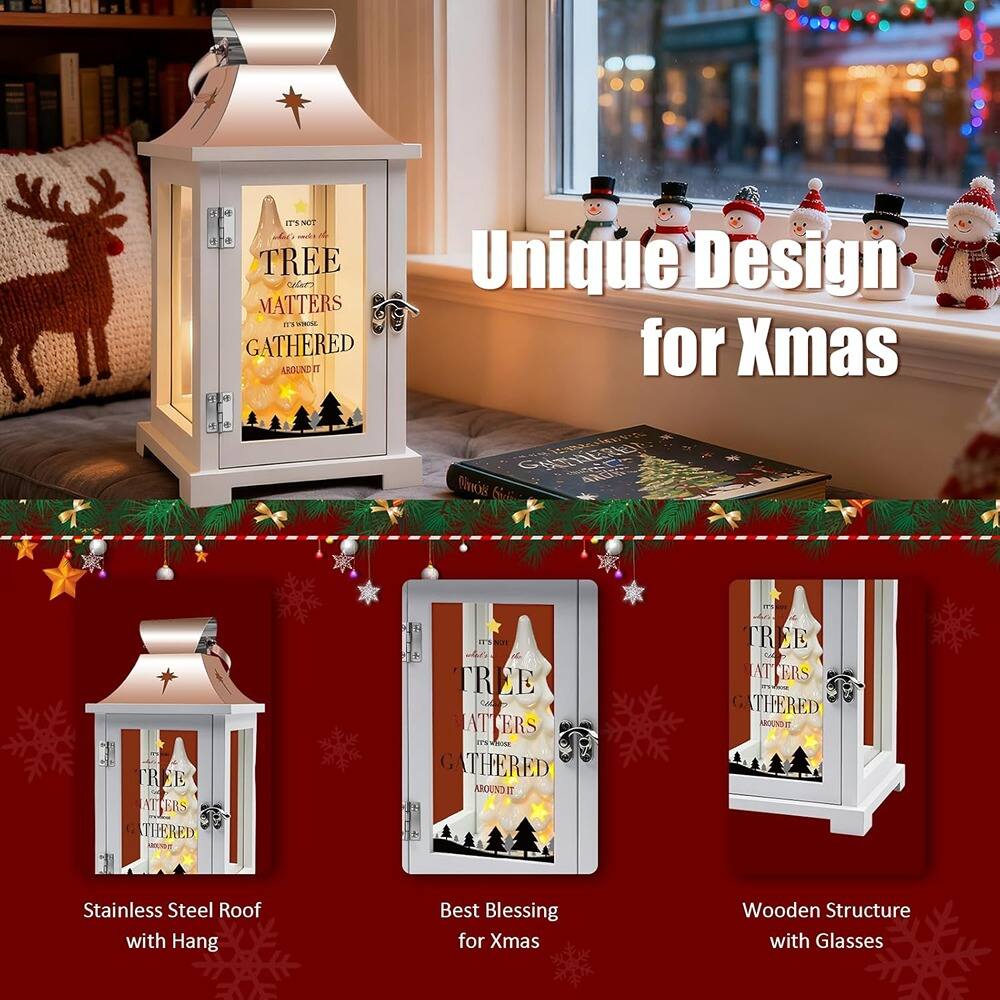 Unique Design for Xmas

- Stainless Steel Roof with Hang
- Best Blessing for Xmas
- Wooden Structure with Glasses

It's not what matters, it's who matters.  
TREE MATTERS  
GATHERED AROUND IT