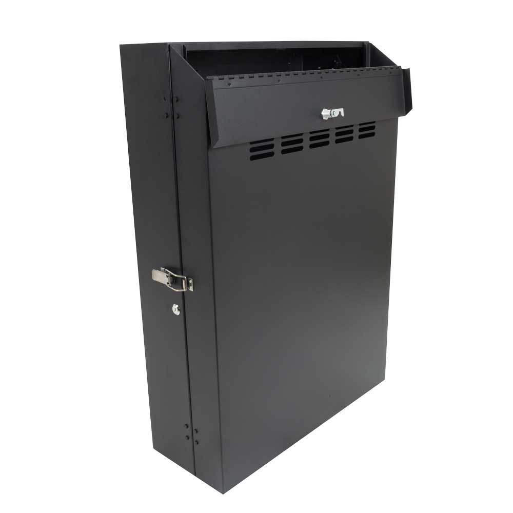 Alt View 4. RackSolutions - RackSolutions 5U Secure Vertical Wall Mount with Hinged Door 23in Depth - Black.