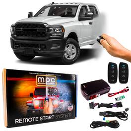 MPC - 4-Button 2-Way Remote Starter For 2019-2024 RAM 3500 - Plugin - Push-to-Start - Black