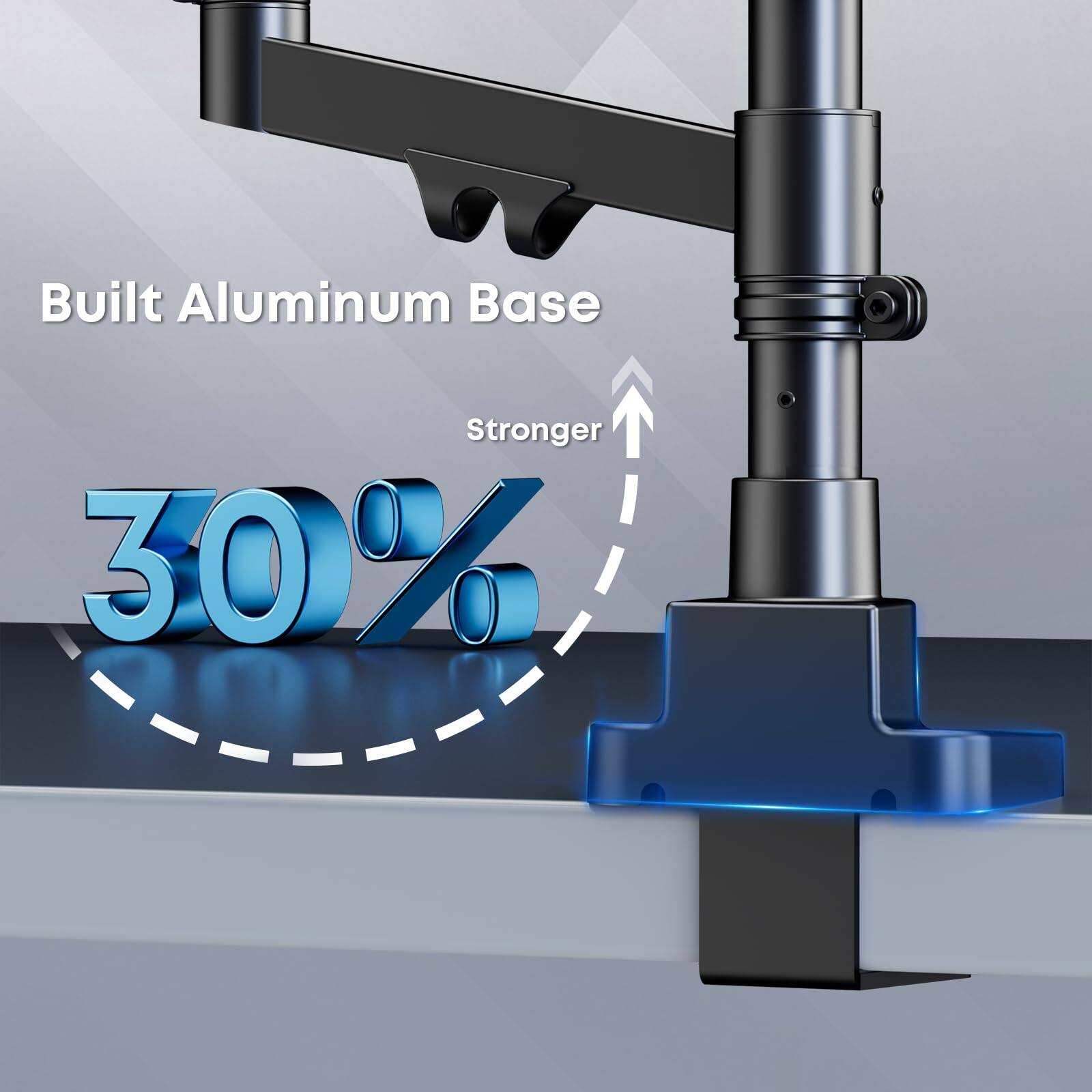 Built Aluminum Base  
Stronger  
30%