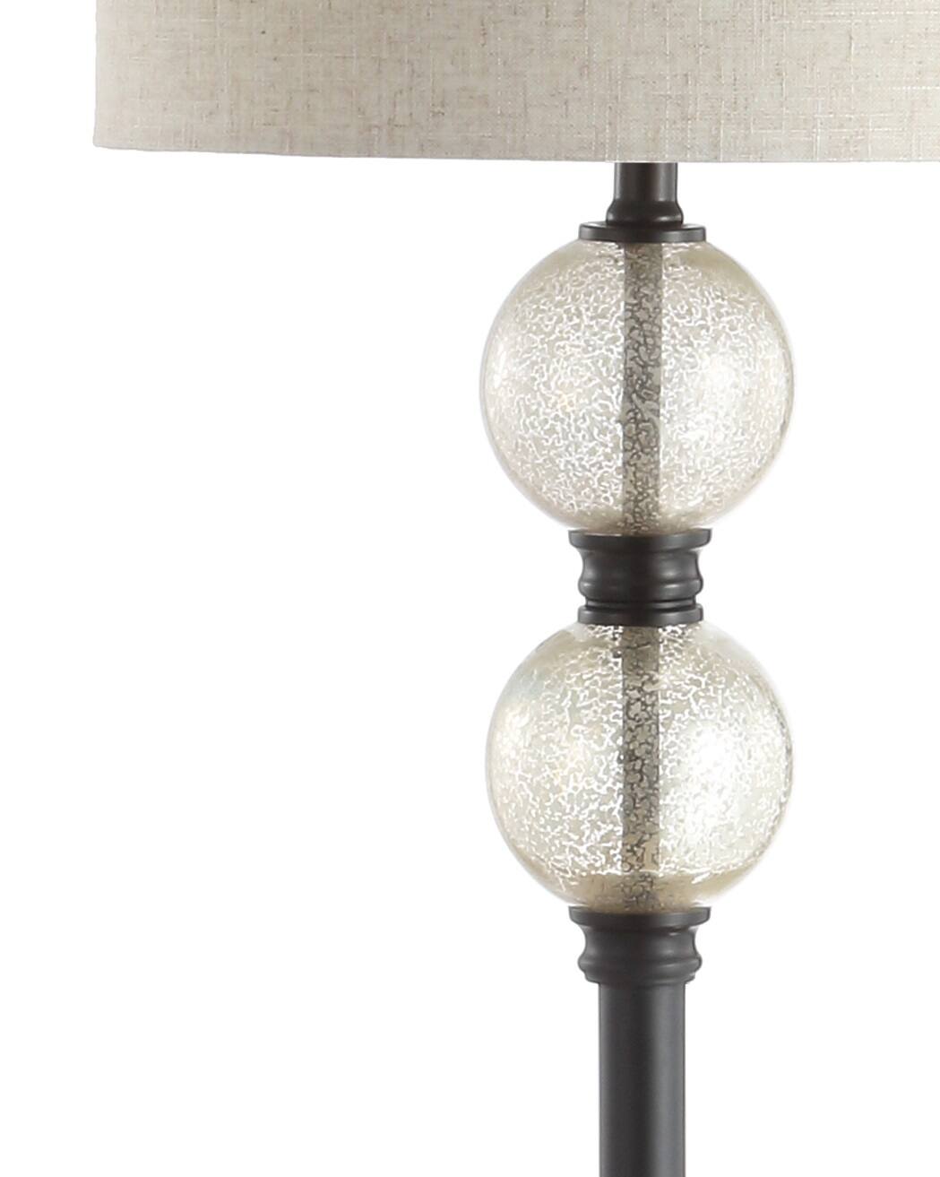 Alt View 4. Jonathan Y - January 60" Glass/Metal LED Floor Lamp, Mercury Glass/Oil Rubbed Bronze - Oil Rubbed Bronze.