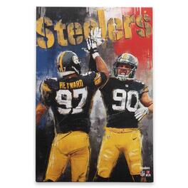 Open Road Brands - Pittsburgh Steelers 15" x 23" Graffiti Canvas Wall Art - Multicolor
