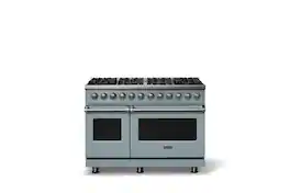 Viking - 48"W. 8 Burner Pro 5 Series 7.3Cu. Ft. Freestanding Sealed Dual Fuel Convection Range/Griddle - November Sky - November Sky