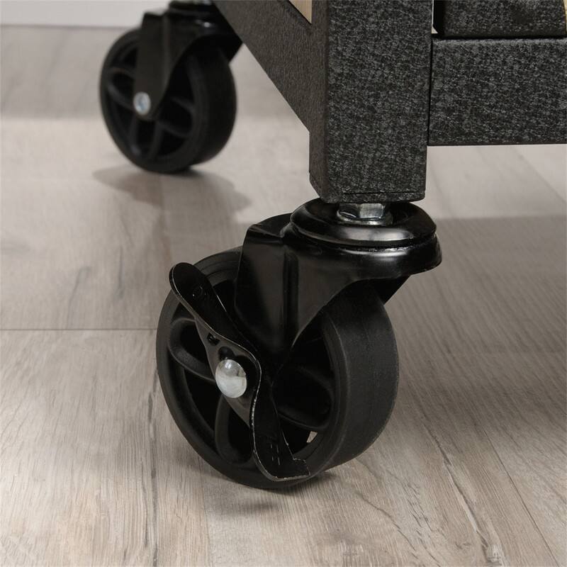 Alt View 5. HTUTWOO - File Pedestal with Smooth-Glide Drawer - Mobile Filing Cabinet with Wheels, Under Desk Storage for Home Office - Beige+Natural.