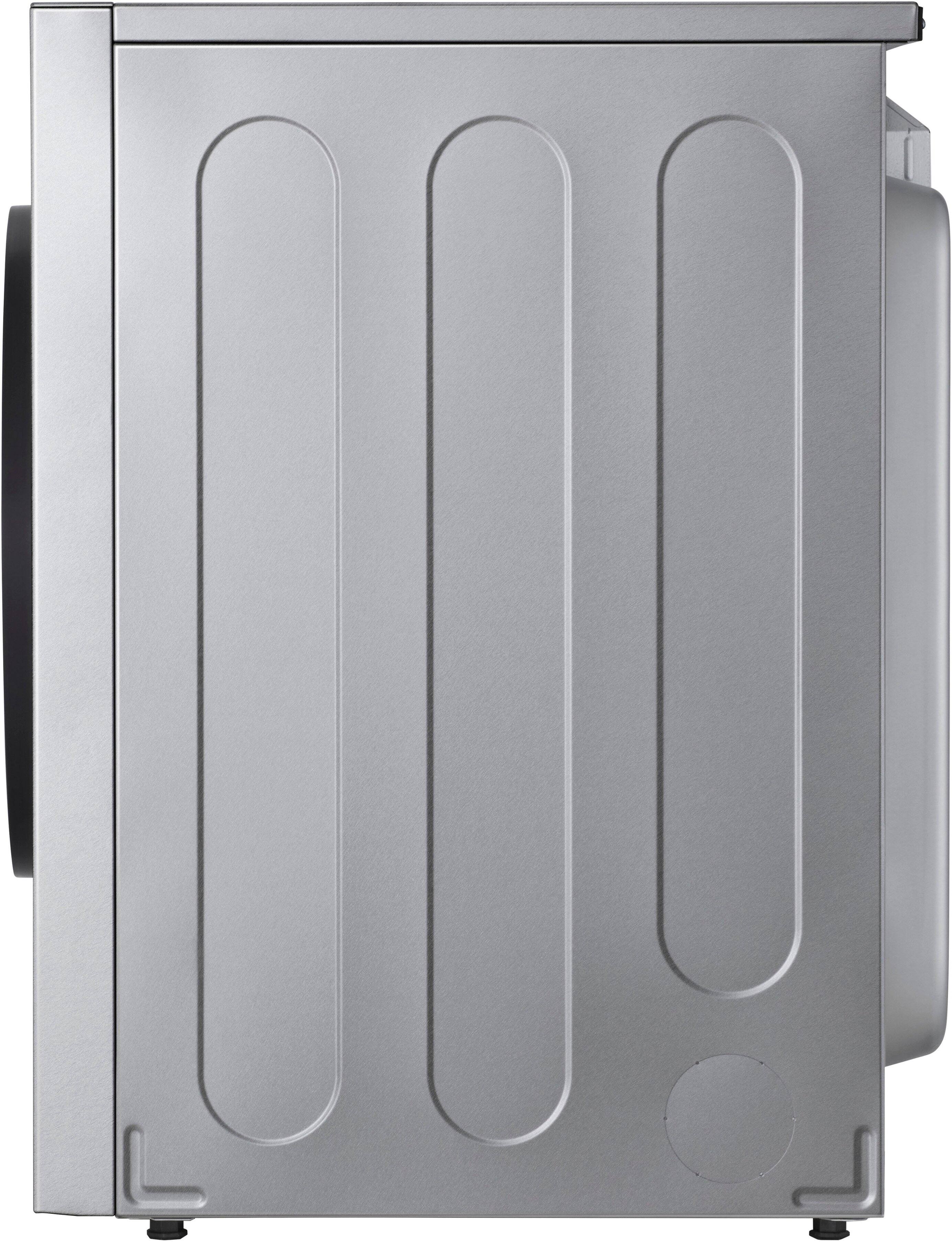 Alt View 10. LG - LG SIGNATURE 9.0 Cu. Ft. Stackable Smart Electric Dryer with Steam and AI Sensor Dry - Brushed Platinum Steel.