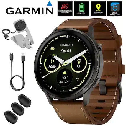GARMIN 24/7 HEALTH & FITNESS MONITORING
UPTO 12 DAYS
BUILT-IN GPS
GARMIN CONNECT APP
GARMIN
Sat 01
8000 88 32 33 28