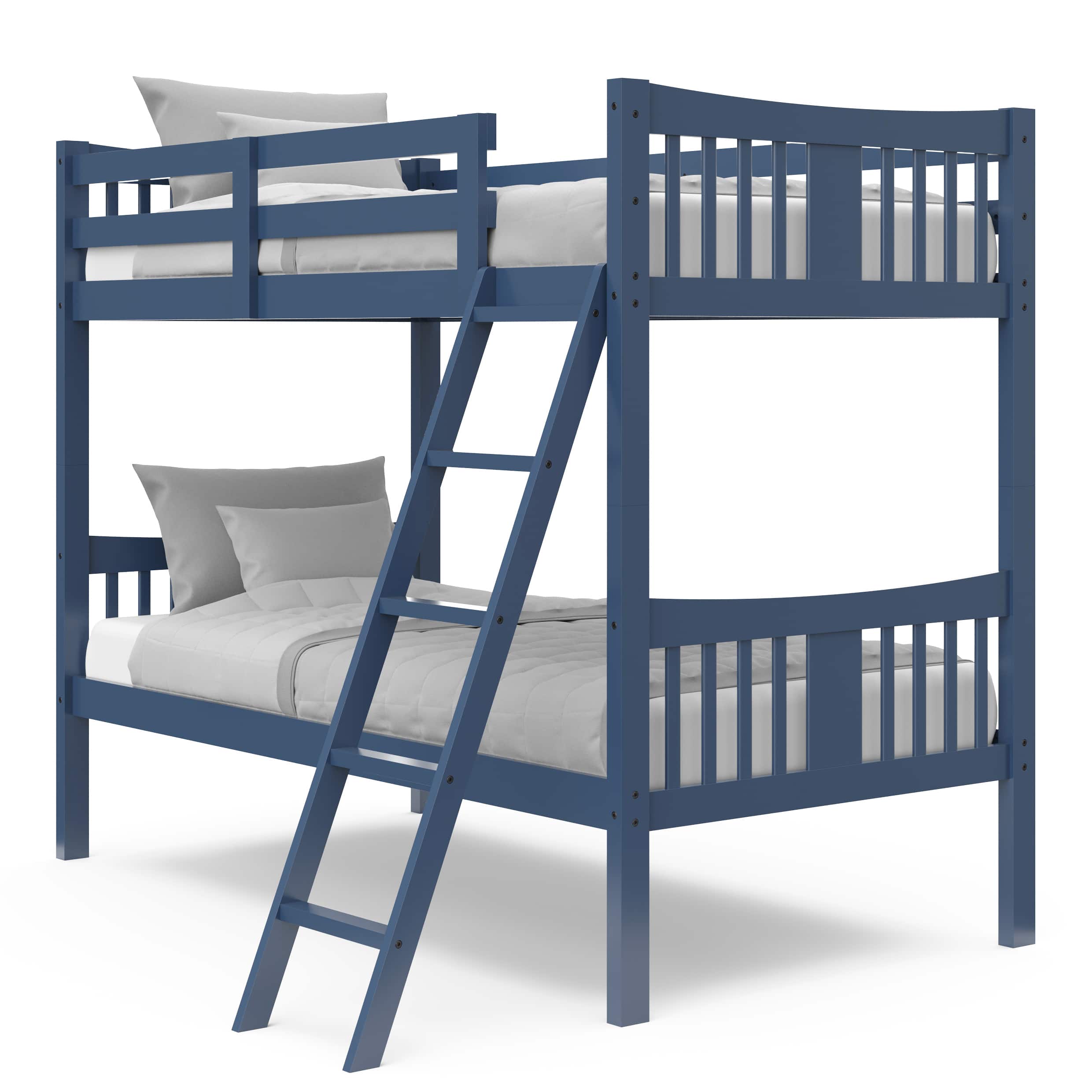Front Zoom. Storkcraft - Caribou Solid Hardwood Twin Bunk Bed - Navy.