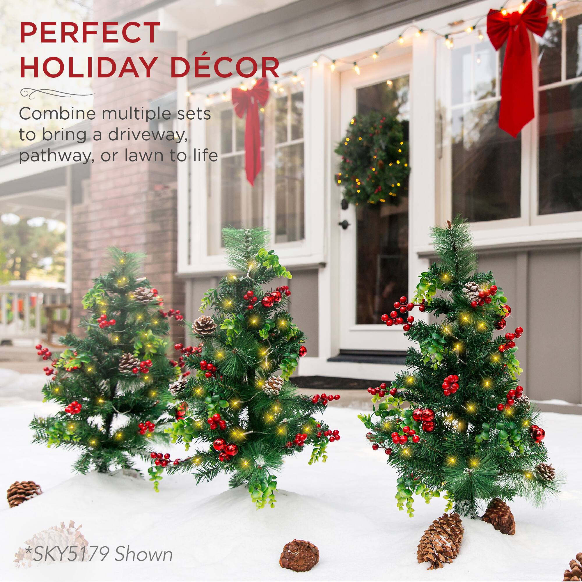 PERFECT HOLIDAY DÉCOR  
Combine multiple sets to bring a driveway, pathway, or lawn to life  

*SKY5179 Shown
