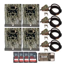 Browning - Trail Cameras Security Box (4-Pack) with Python Cable Locks Bundle