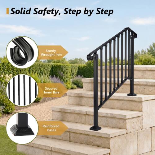 Solid Safety, Step by Step

Sturdy Wrought Iron

Secured Inner Bars

Reinforced Bases