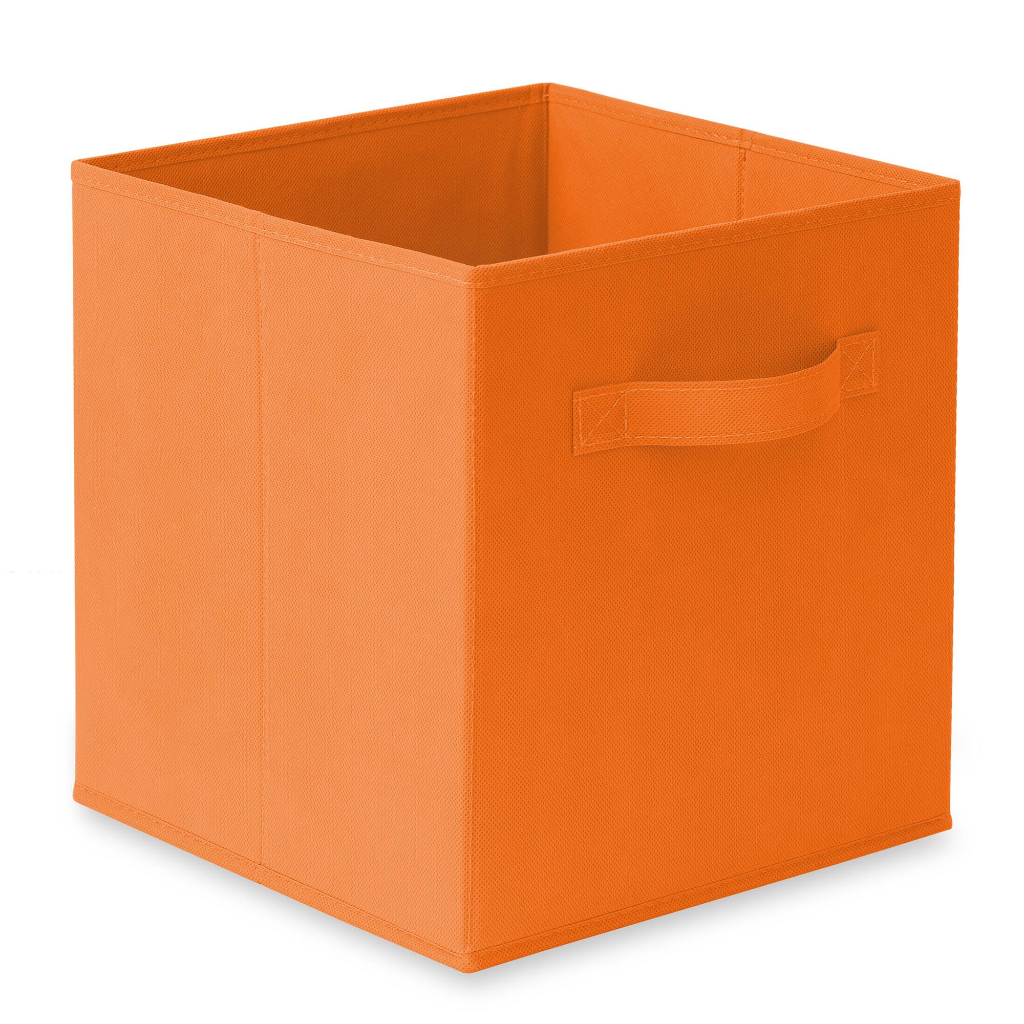 Alt View 1. Casafield - (Set of 6) Collapsible Fabric Cubes - Storage Bins - Orange.