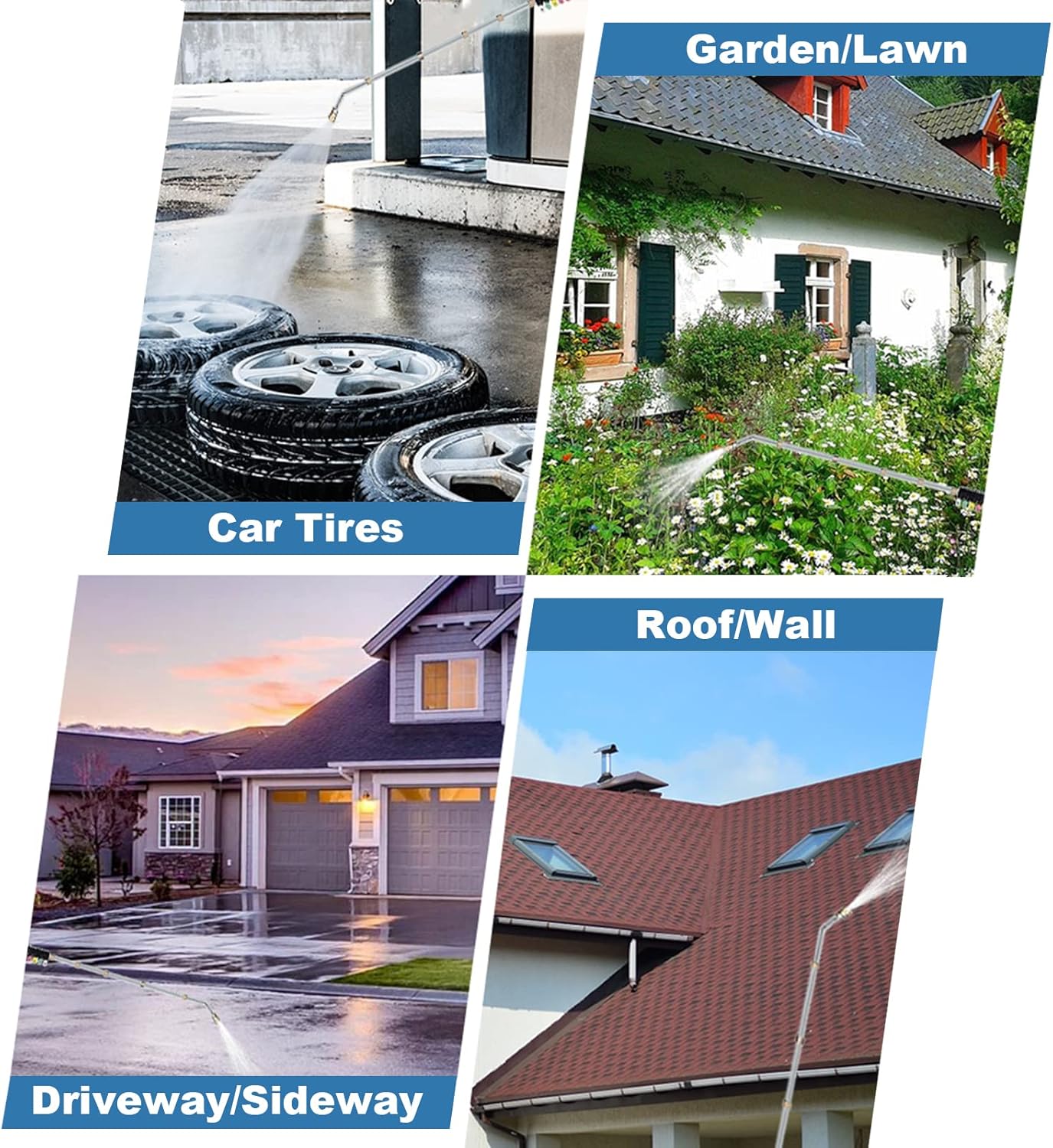 - Garden/Lawn
- Car Tires
- Roof/Wall
- Driveway/Sidewalk