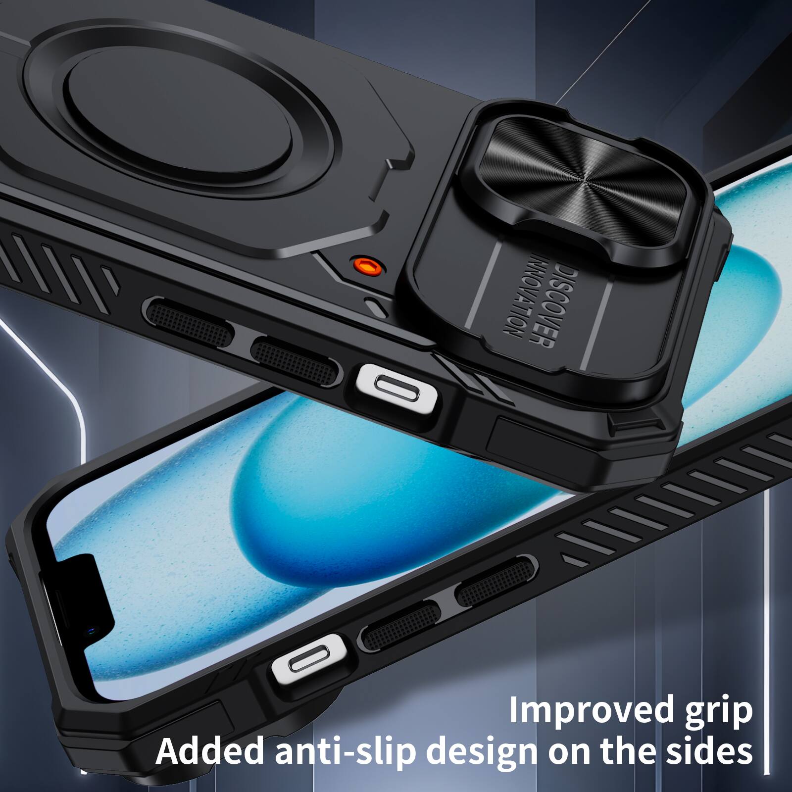 INNOVATION DISCOVER - Improved grip, Added anti-slip design on the sides