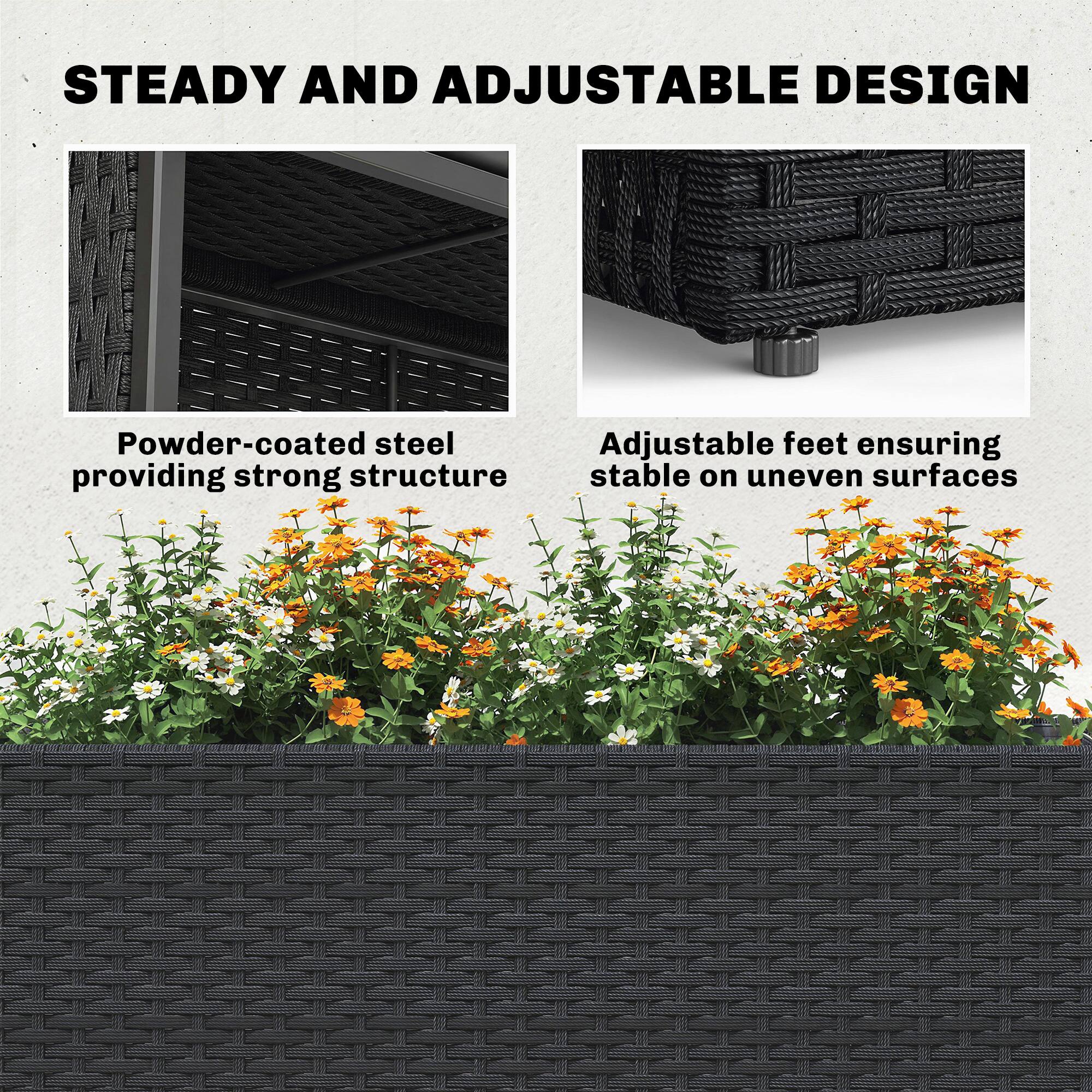 STEADY AND ADJUSTABLE DESIGN

Powder-coated steel providing strong structure

Adjustable feet ensuring stable on uneven surfaces