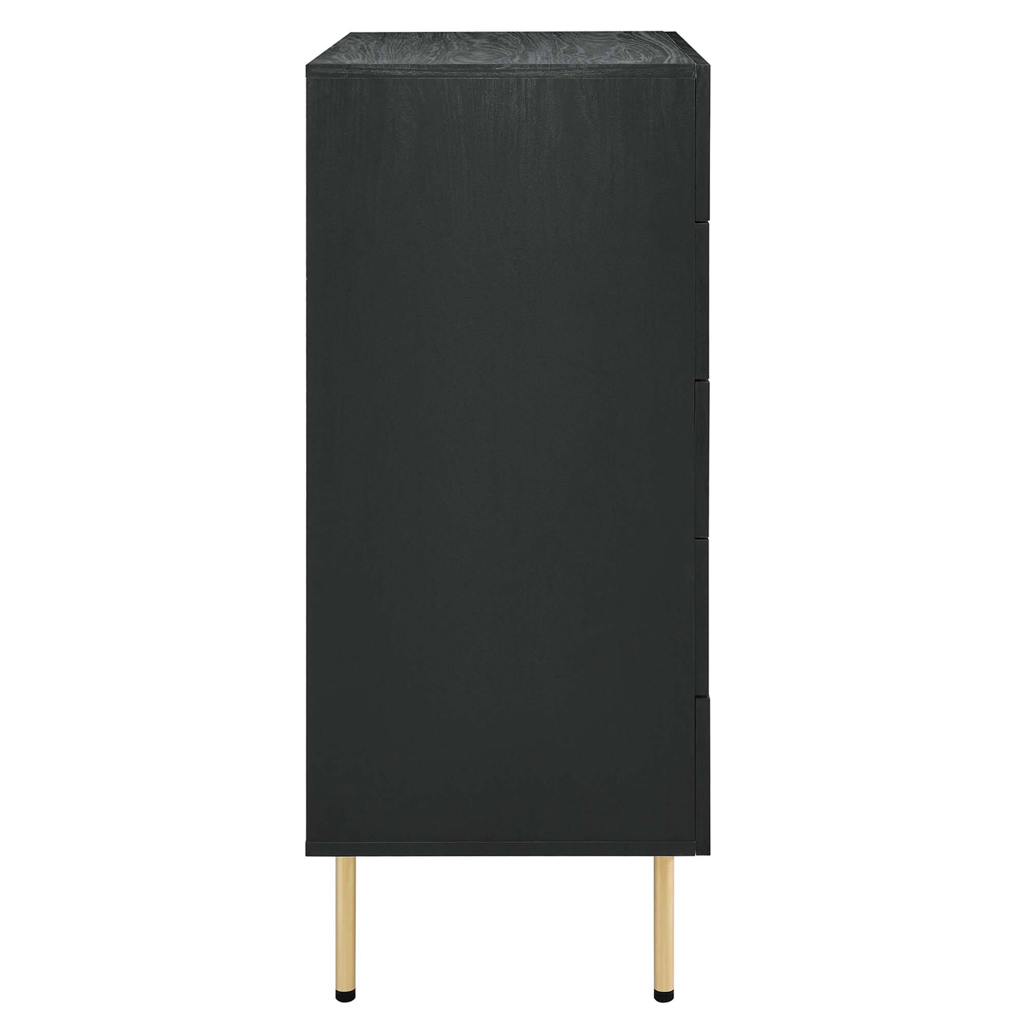 Alt View 1. Modway - Chaucer 5-Drawer Chest by Modway - Black.