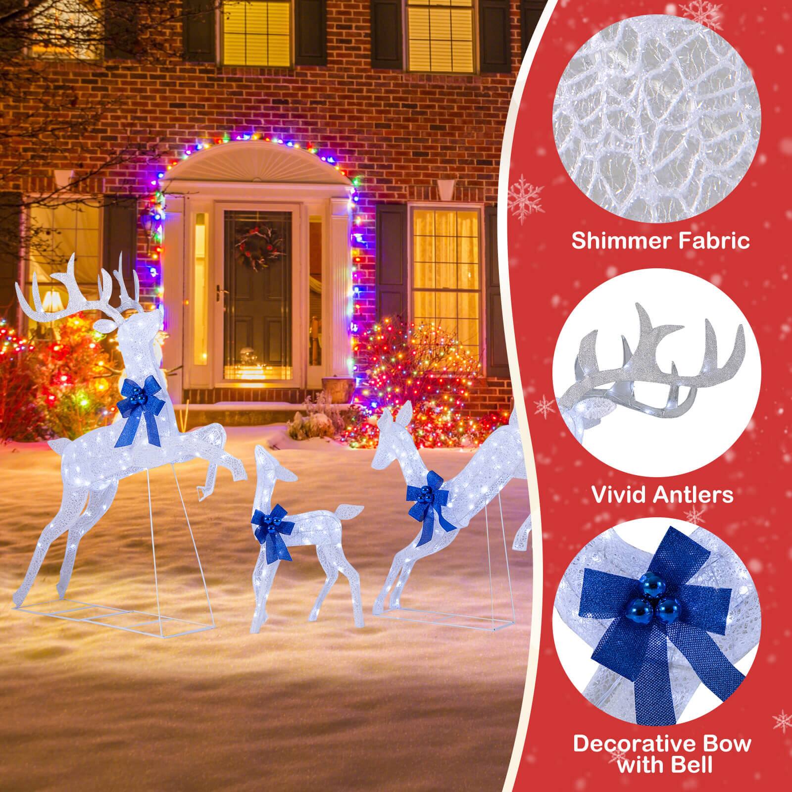 Shimmer Fabric  
Vivid Antlers  
Decorative Bow with Bell
