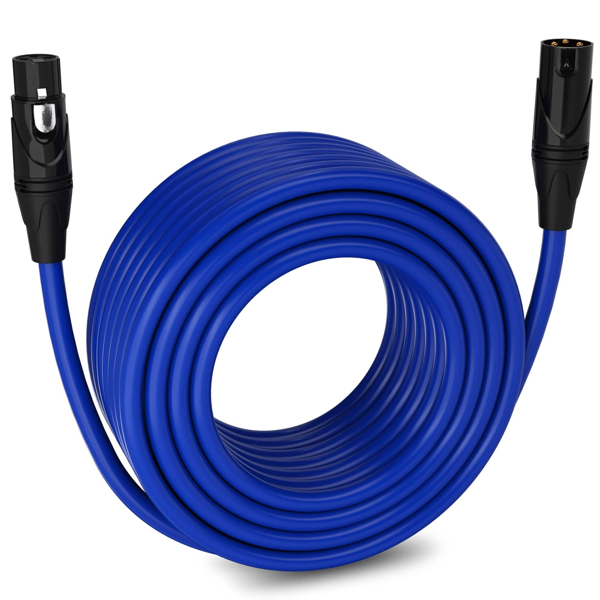 Lyxpro - 150 ft Balanced XLR Cable, Male to Female, 3 Pin Microphone Cable - Blue