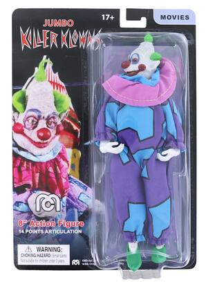 17+ JUMBO KILLER KLOWNS MOVIES
8" Action Figure
14 POINTS ARTICULATION
WARNING: CHOKING HAZARD: Small parts. Not suitable for children under 3 years.
Official with Originality