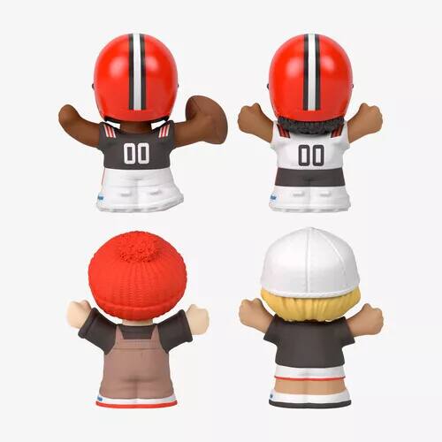 Alt View 2. Fisher Price - Fisher Price Little People x NFL Collector Cleveland Browns Figure 4-Pack - Orange.