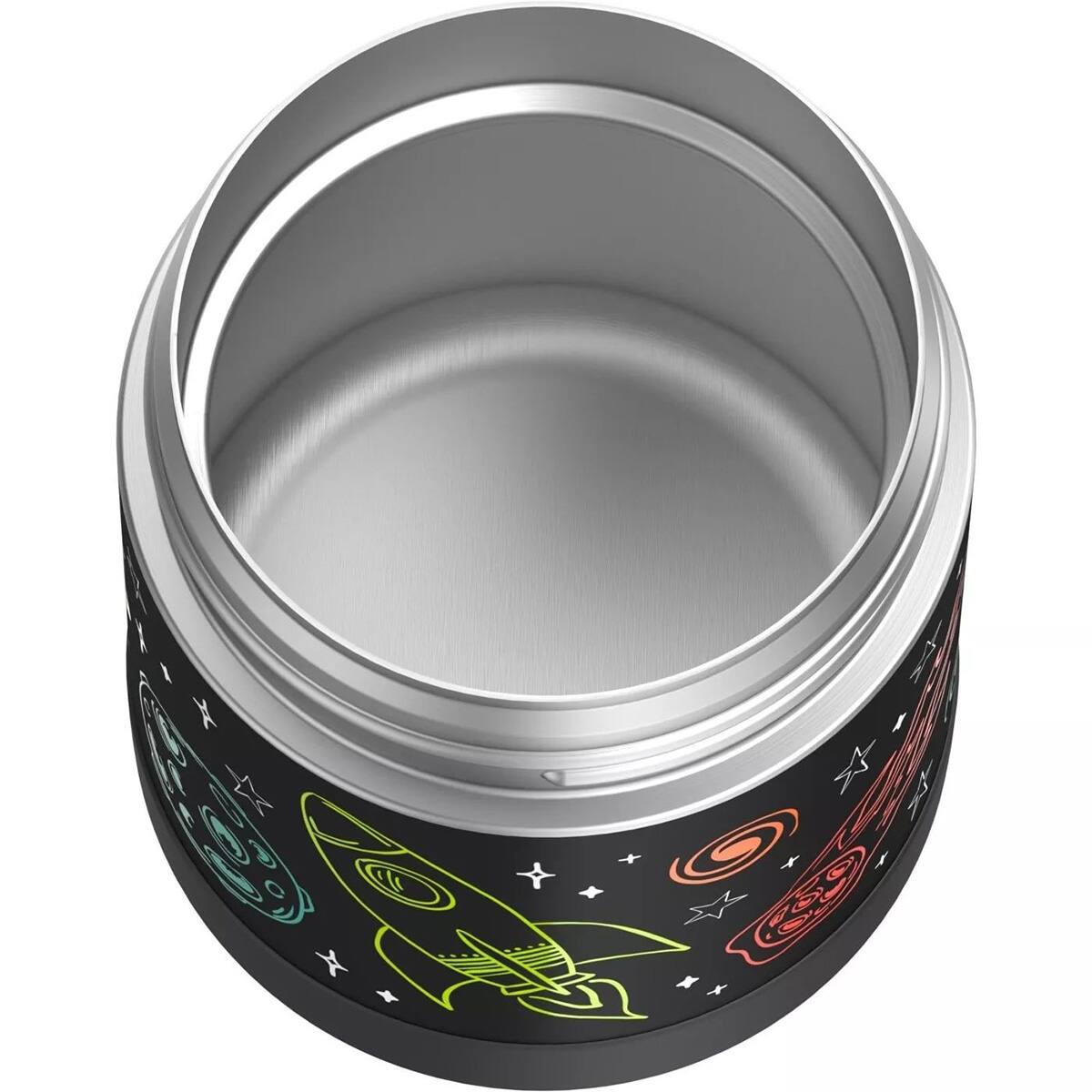 Alt View 3. Thermos - Thermos 10 oz. Kid's Vacuum Insulated Food Jar with Spoon - Space - Space.