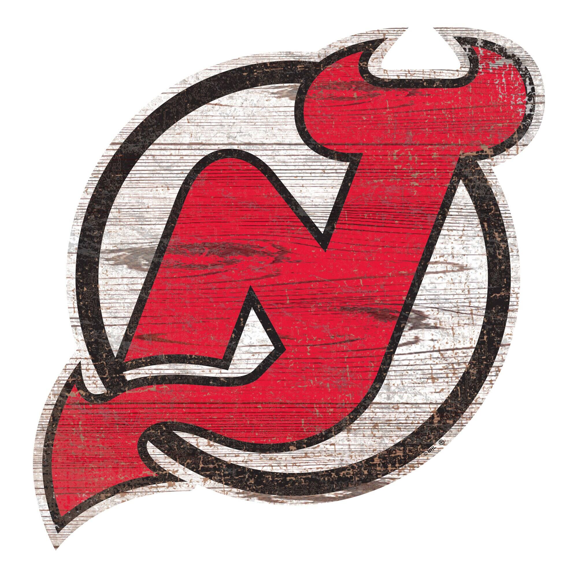 New Jersey Devils 24'' x 24'' Distressed Logo Cutout Sign