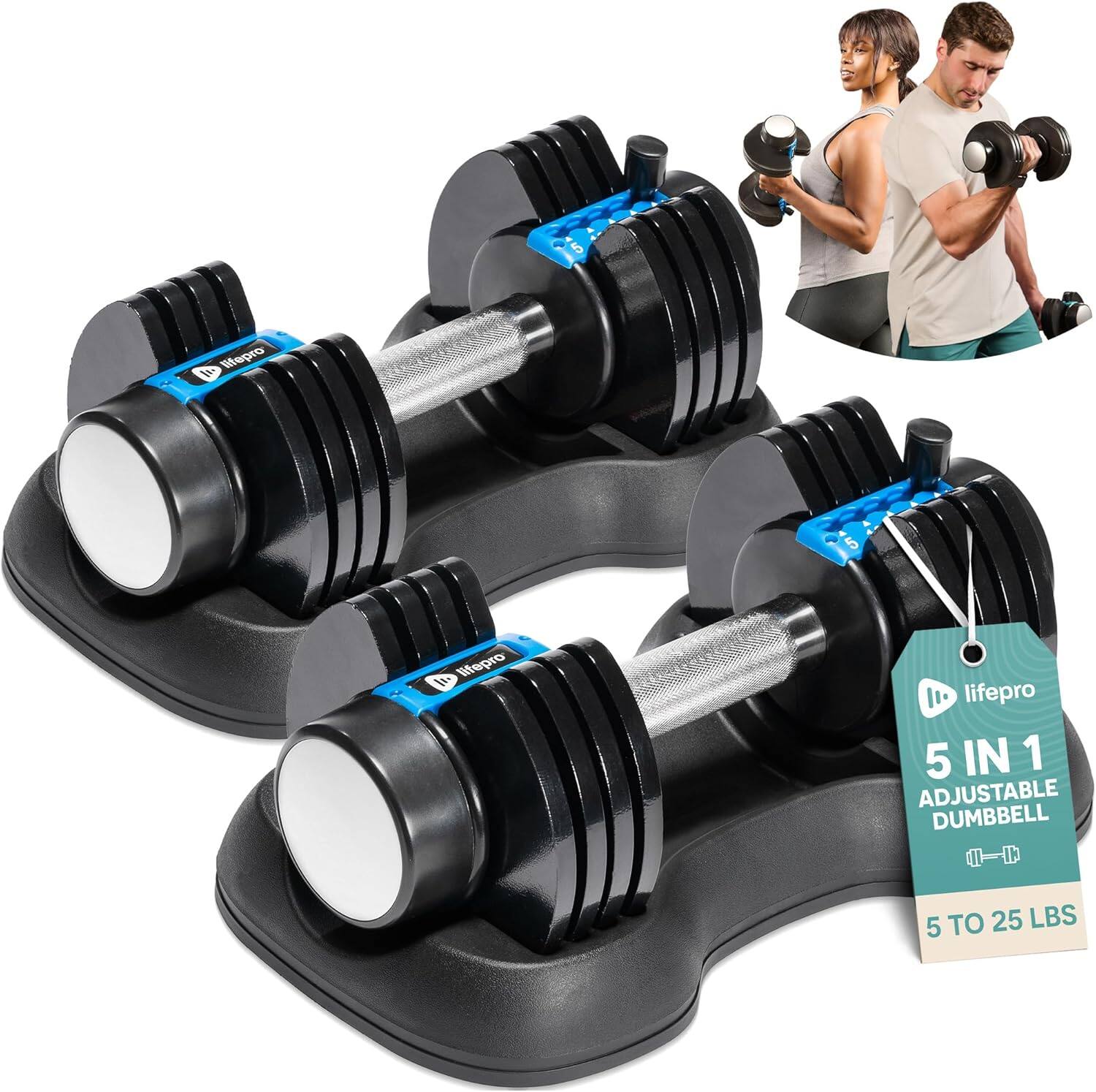 5 IN 1 ADJUSTABLE DUMBBELL  
5 TO 25 LBS