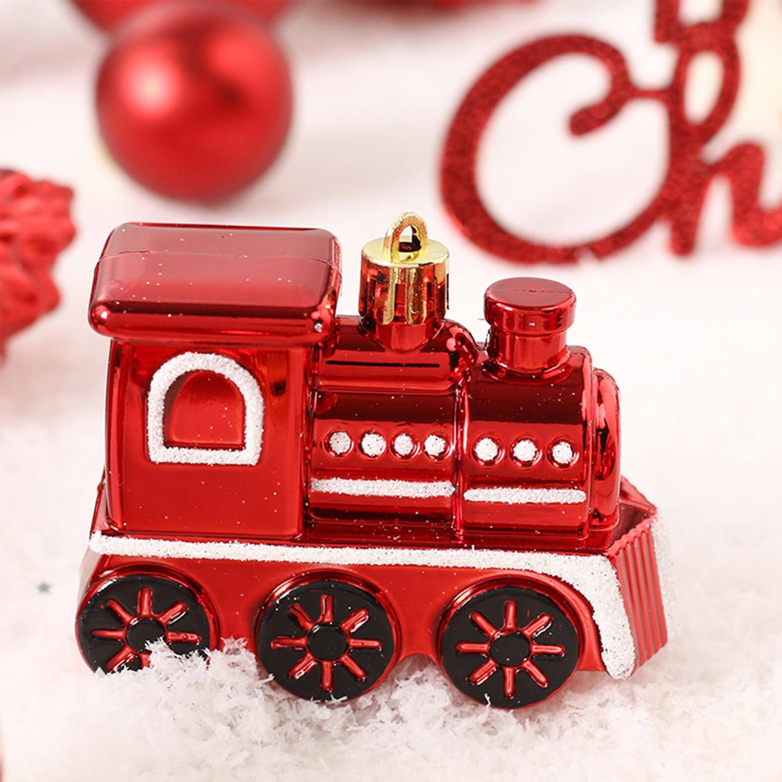 Back. Acekool - 65 PCS Christmas Ball Ornaments Shatterproof Christmas Tree Hanging Ball Ornaments for Xmas Trees Red White - Red White.