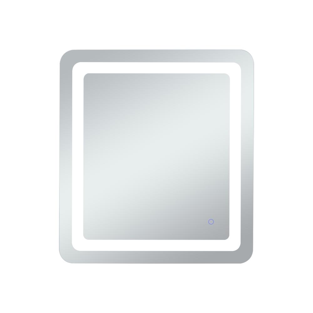 Alt View 1. Elegant Decor - Genesis 24in x 30in soft edge LED mirror - Glossy White.