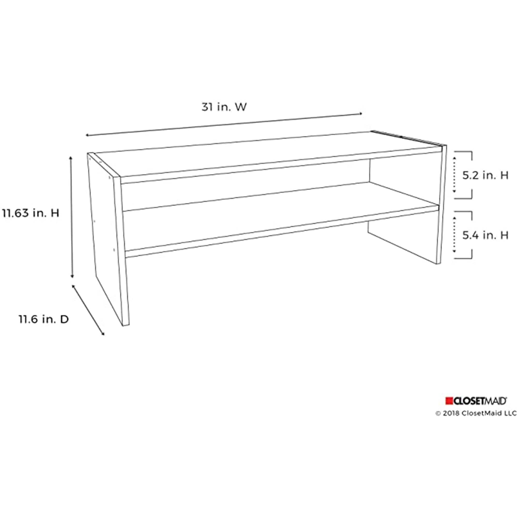 ClosetMaid 31 Inch Wide Horizontal Stackable Closet Storage