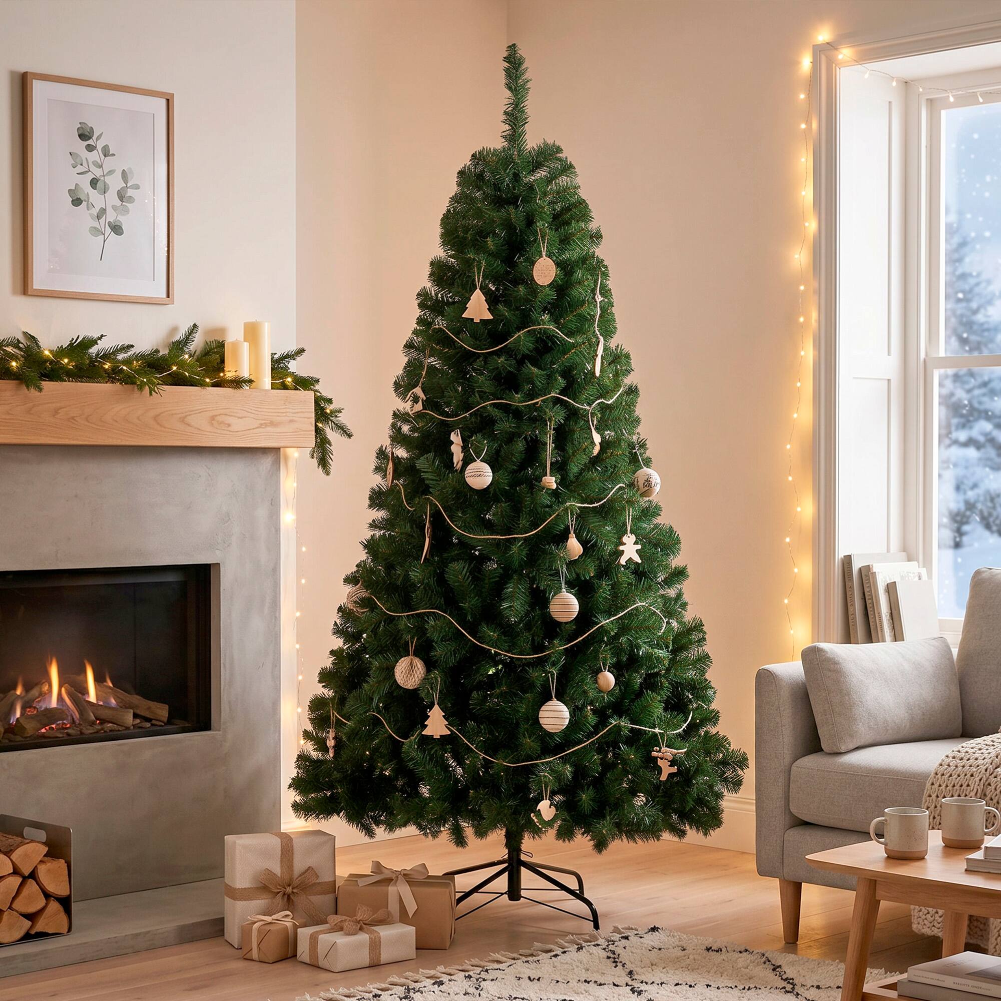 Alt View 8. Homcom - ft Artificial Christmas Tree, Norway Spruce Tree - Green.