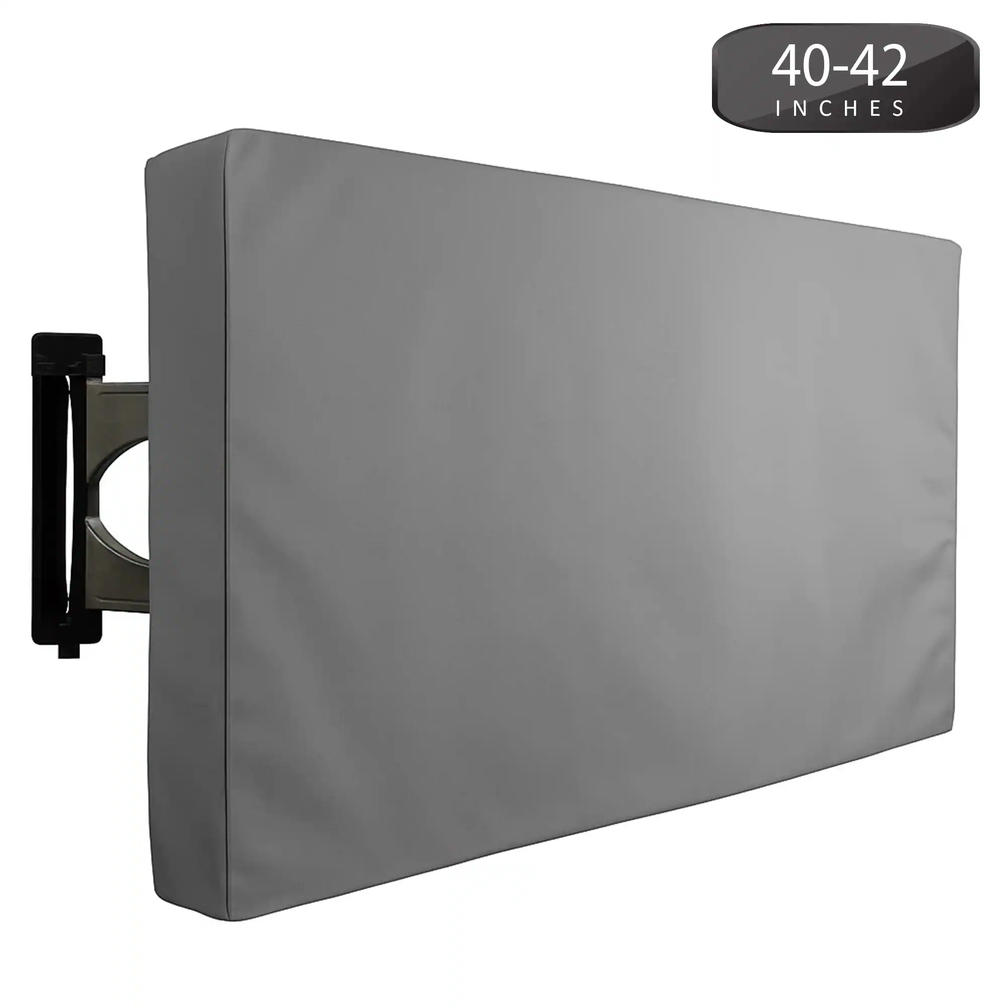 KHOMO GEAR - Outdoor TV Cover 40" x 42" – Weatherproof Protector for Flat Screen TVs - Gray