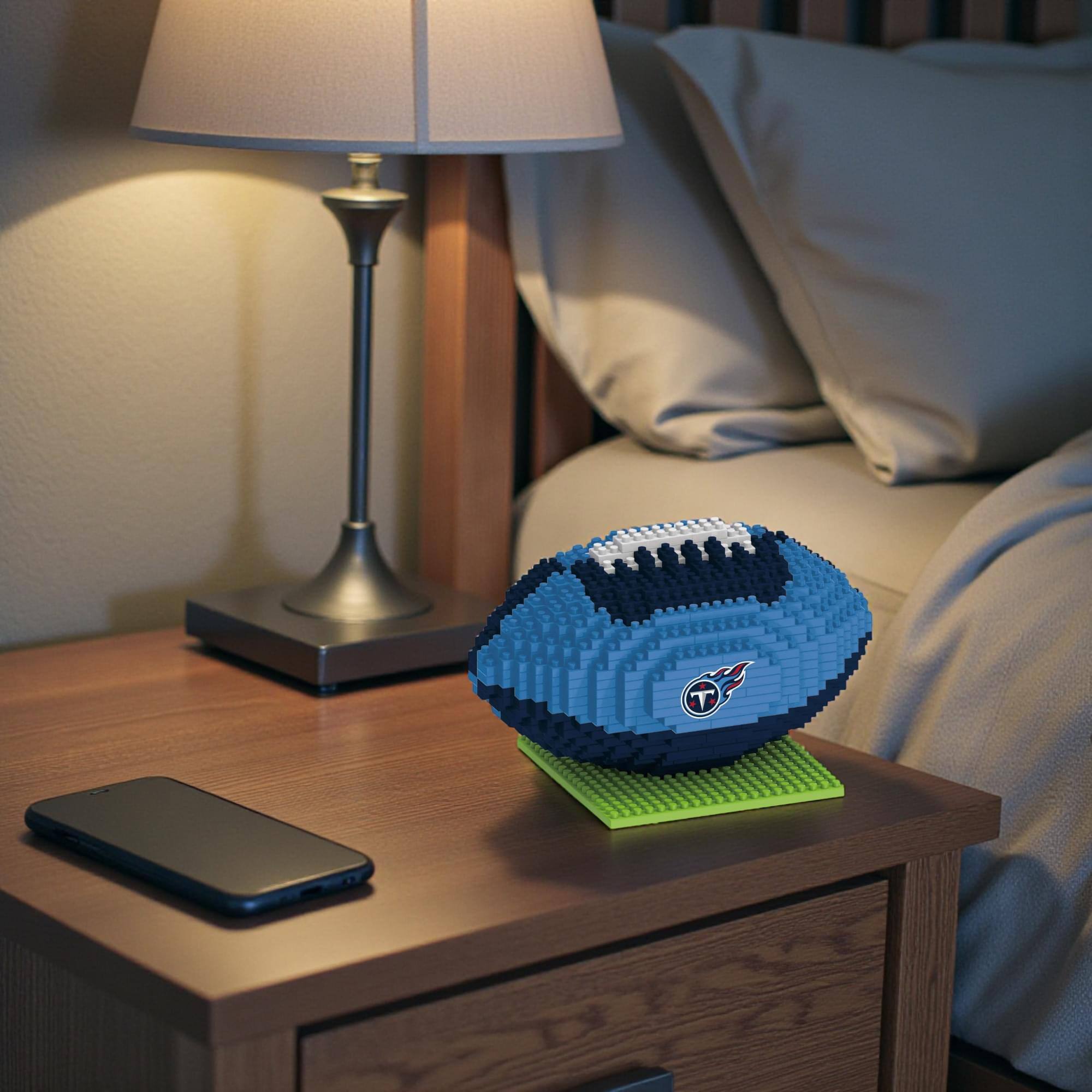 Alt View 10. Forever Collectibles - Tennessee Titans NFL BRXLZ Football 704-Piece Building Block Set - Blue.