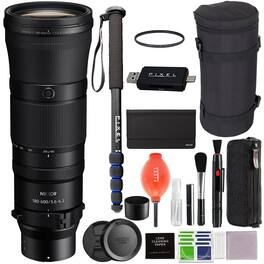 Nikkor Z 180-600mm f/5.6-6.3 VR Lens w/ Advanced Accessory & Travel Bundle | 20117 | Nikon Nikkor Z 180-600mm - Black