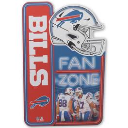 Open Road Brands - Buffalo Bills 13" x 19.5" Fan Zone Metal Sign - Blue