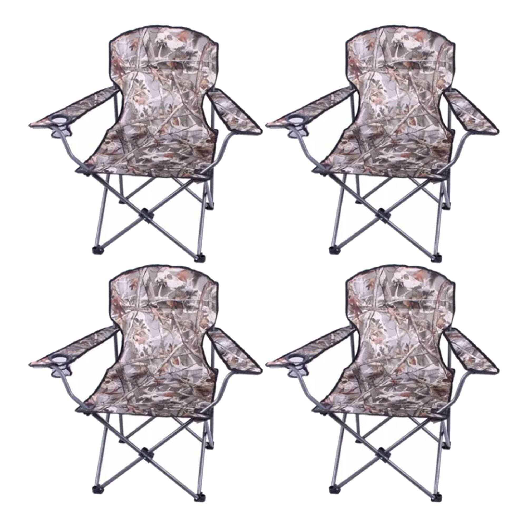 Front. Four Seasons Courtyard - Four Seasons Courtyard Oversized Polyester Arm Chair w/Durable Steel Frame, Camo - Camo.