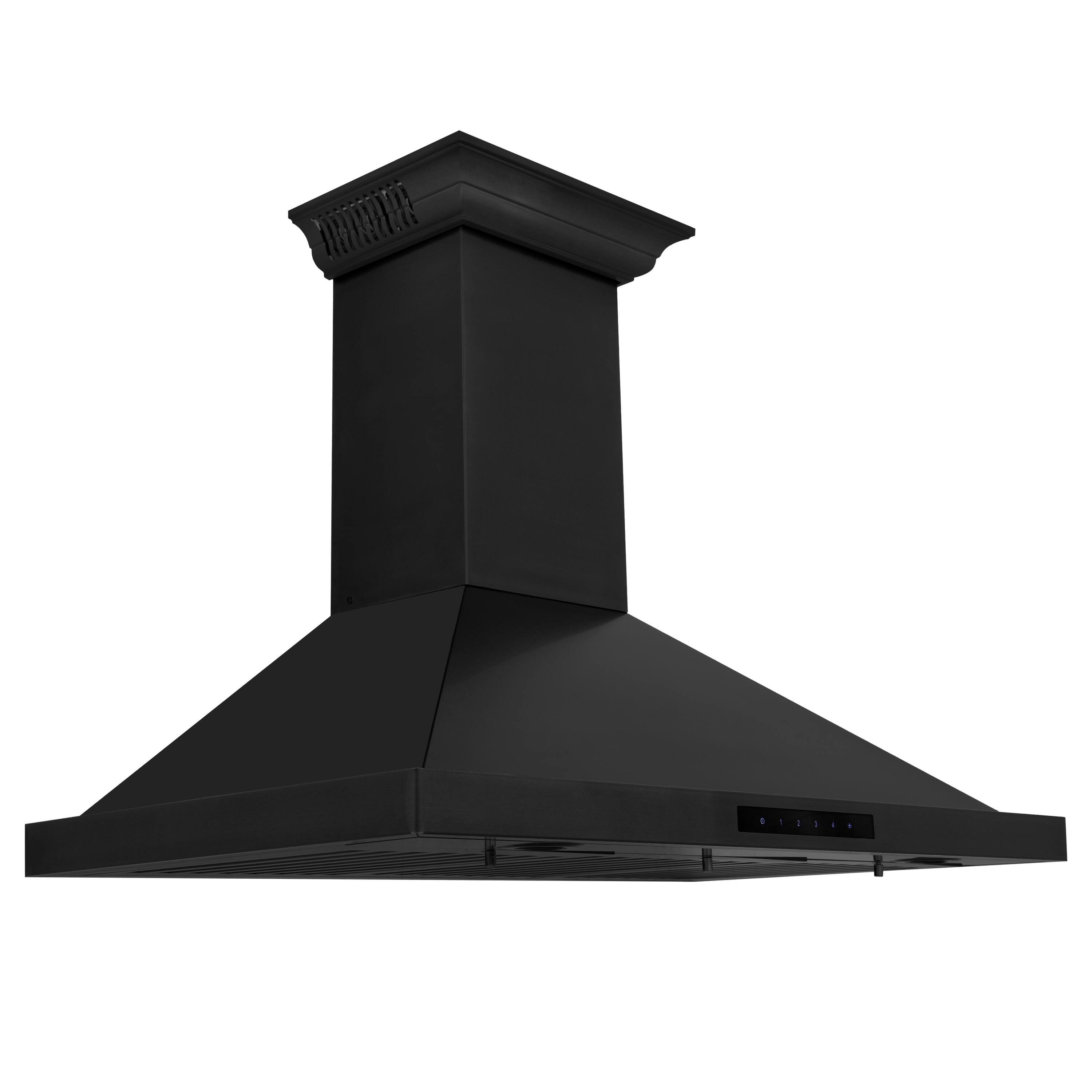 Back. ZLINE - 30 in. ZLINE CrownSound™Ducted Vent Wall Mount Range Hood in Black Stainless Steel with Built-in Bluetooth Speakers - Black Stainless Steel.