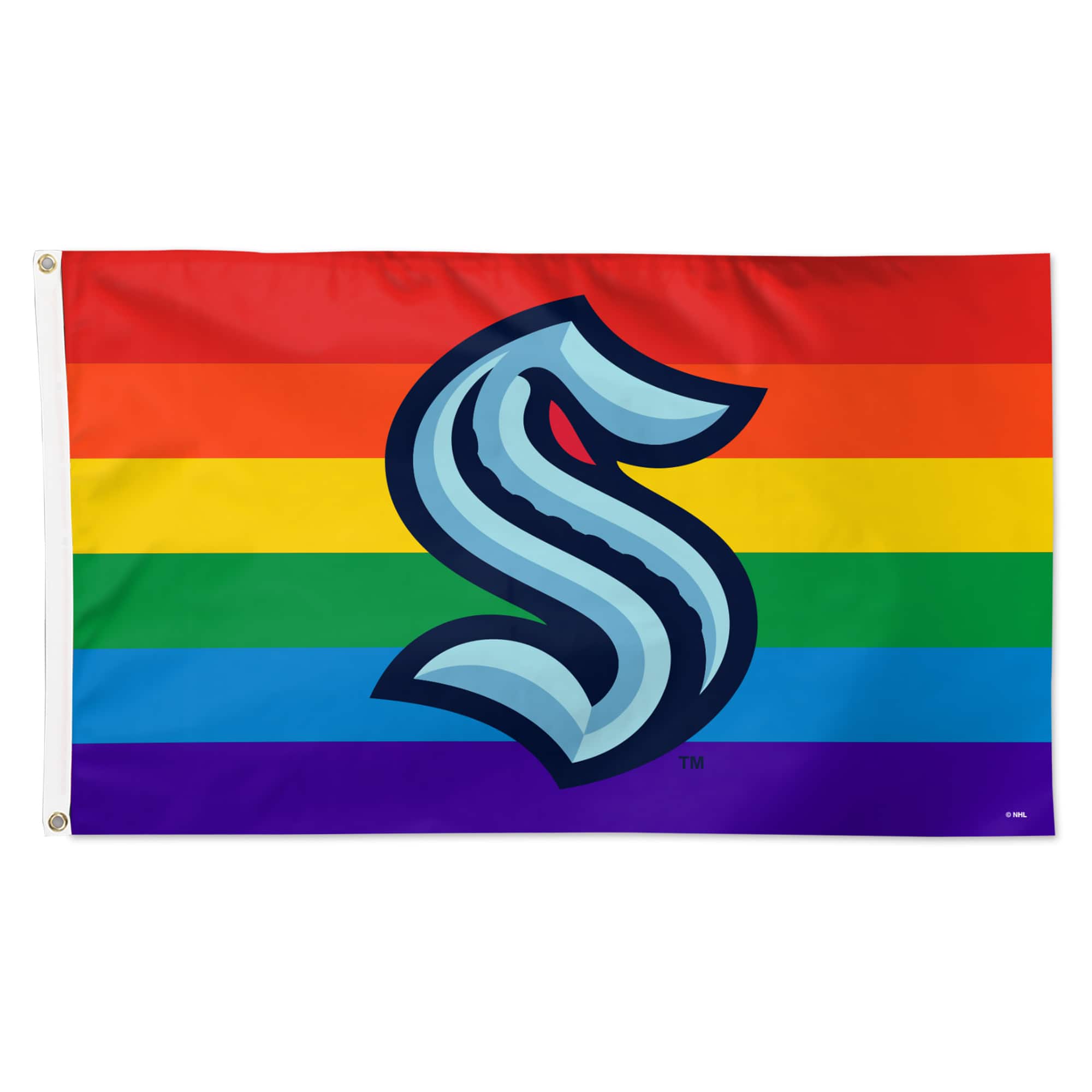 WinCraft - Seattle Kraken 3' x 5' Single-Sided Deluxe Team Pride Flag - Multicolor