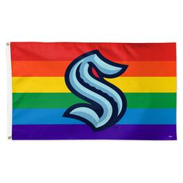 WinCraft - Seattle Kraken 3' x 5' Single-Sided Deluxe Team Pride Flag - Multicolor