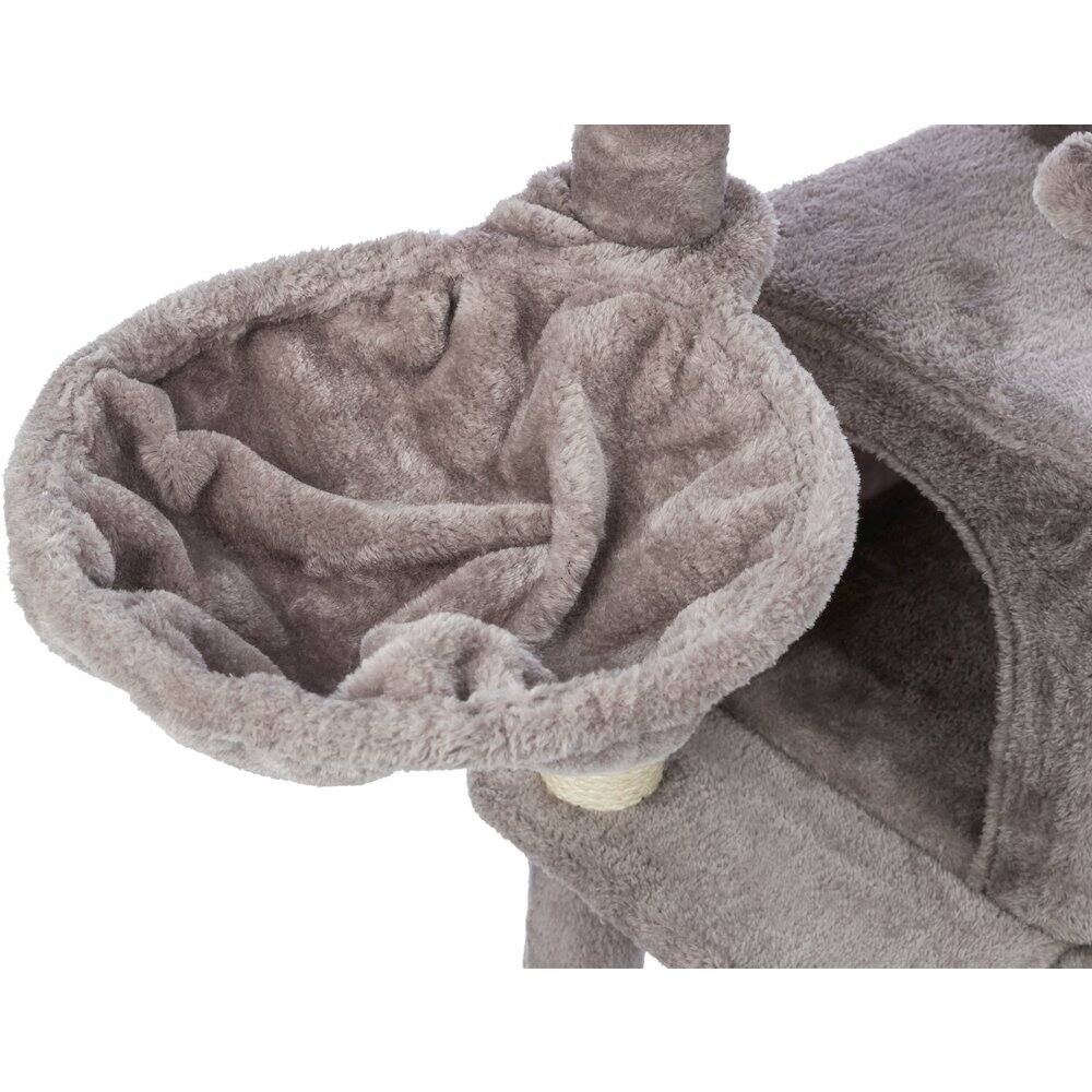 Alt View 2. TRIXIE - Pepito Plush & Sisal 2-Level 39.4" Cat Tree with Scratching Posts & Condo, Gray - Gray.