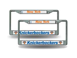 Rico Industries - New York Knickerbockers ( Knicks ) Basketball Chrome Metal (Set of 2) License Plate Frames - Multi