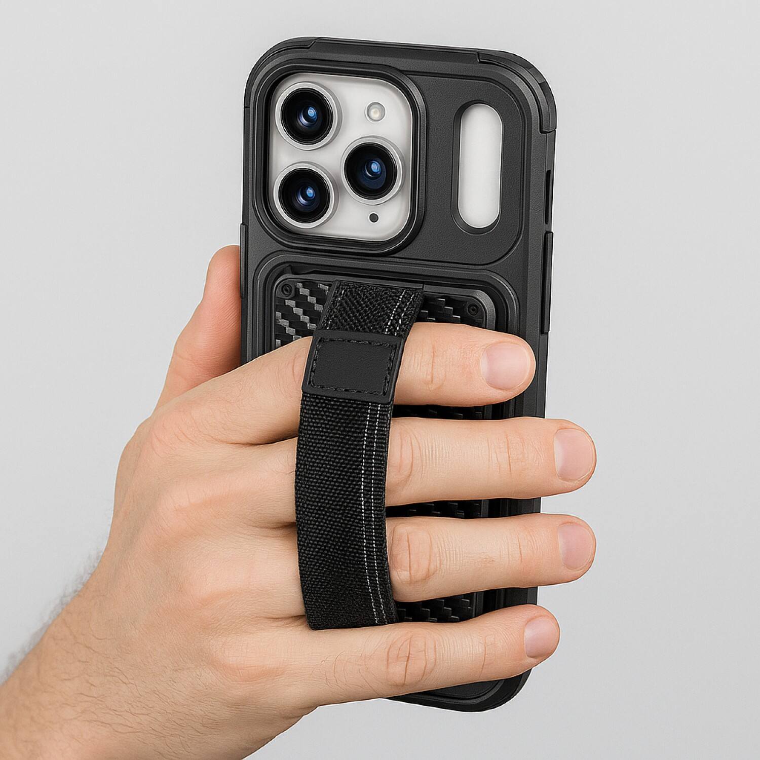 Alt View 4. SaharaCase - Apple iPhone 17 Pro Wallet Case | Compatible with Magsafe | Detachable Wallet | Raider Series - Black.