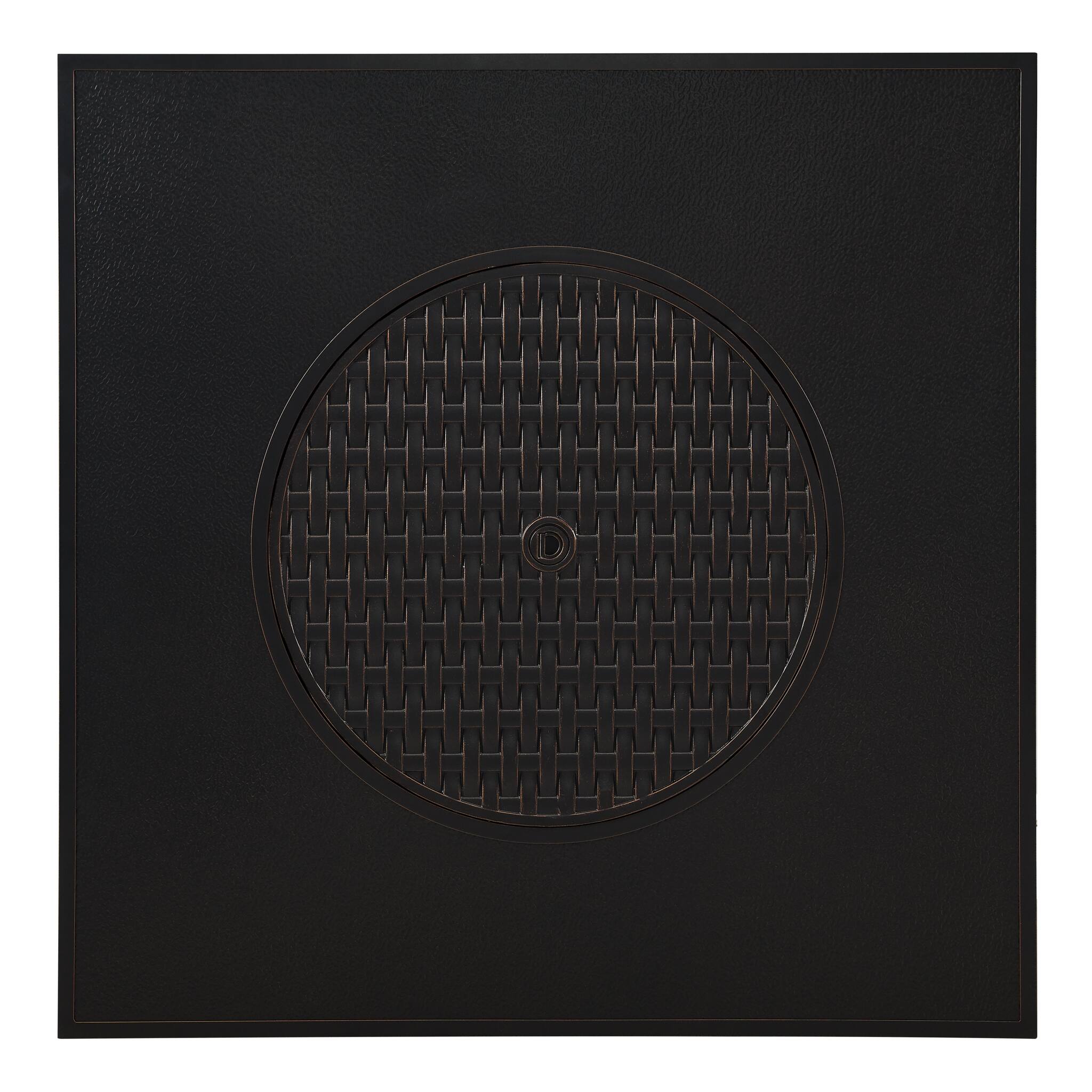 Alt View 14. Fire Sense - Dalton Square Aluminum LPG/NG Fire Pit - Antique Bronze.