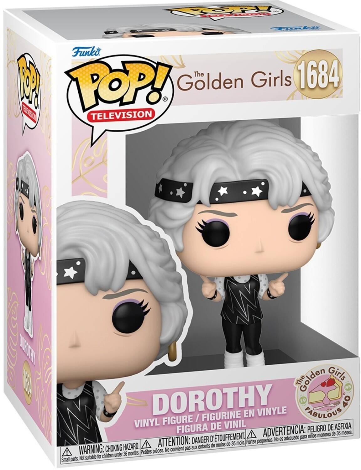 Funko Pop! The Golden Girls Television

DOROTHY

FIGURINE EN VINYLE

19 FABULOUS

40

FIGURA DE VINIL

ADVERTENCIA: PELIGRO DE ASFIXIA.

FIGURA ADVERTENCIA: PELIGRO DE ASFIXIA.

DANGER D'ETOUFFEMENT.

para niños menores de 36 meses.

No es adecuado.

HAZARD.

ATTENTION: aux enfants de moins de 36 mois.

WARNING: CHOKING

Petites pièces.

Ne convient pas pour children under 36 months.

Smal parts.

Not suitable