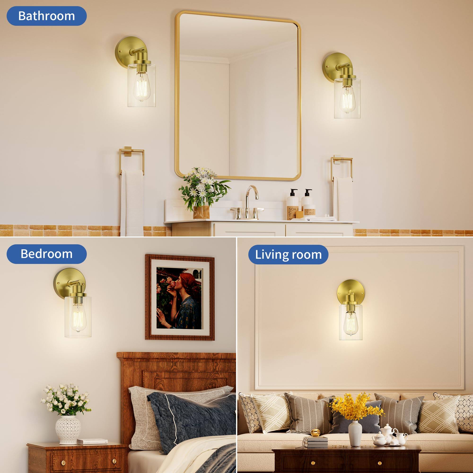 Bathroom  
Bedroom  
Living room