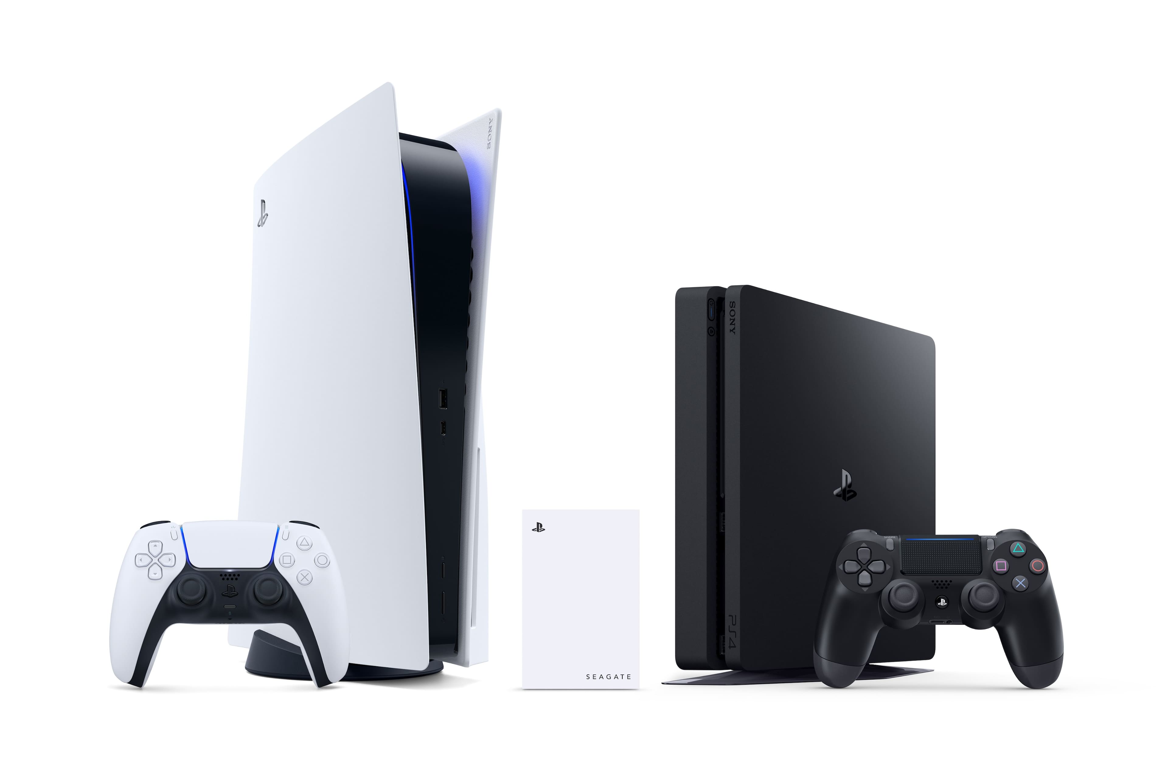 Alt View 11. Seagate - Game Drive for PlayStation Consoles 5TB External USB 3.2 Gen 1 Portable Hard Drive with Blue LED Lighting - White.