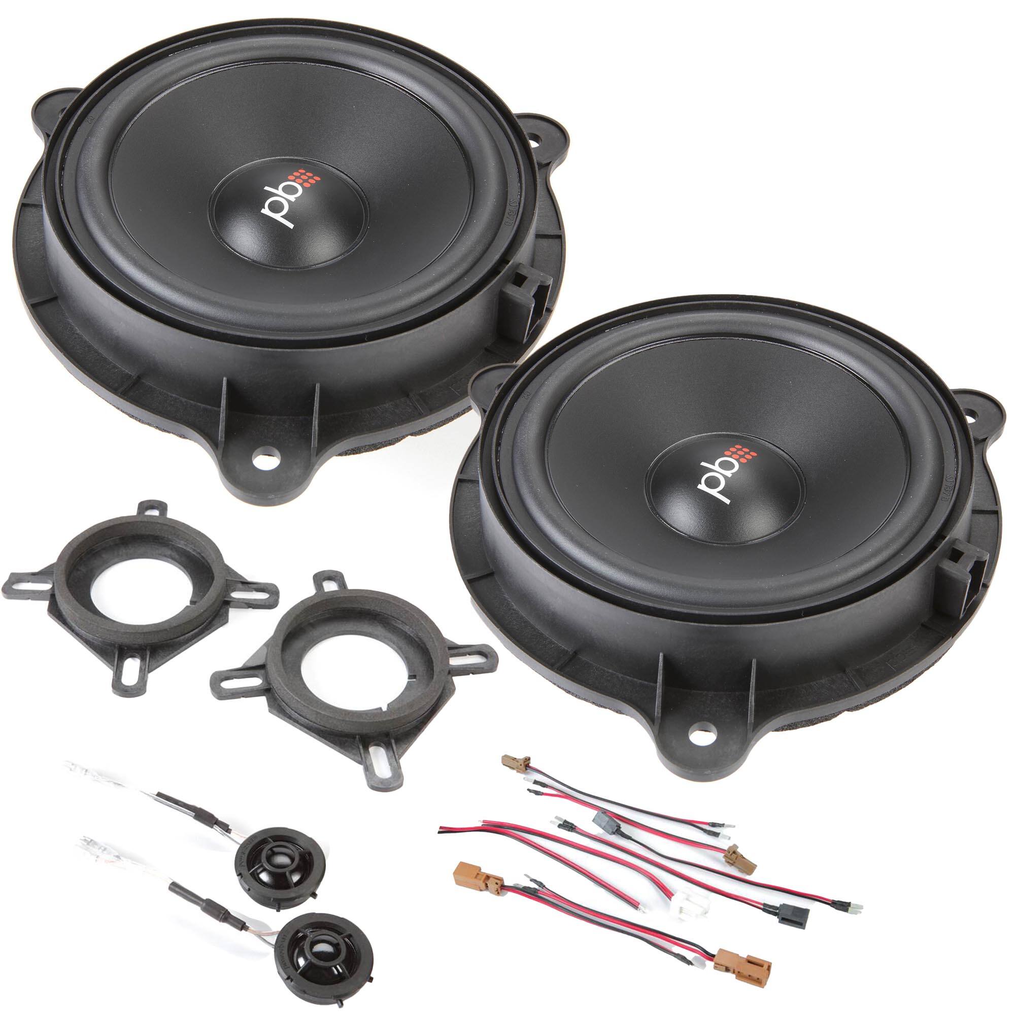 Front. Powerbass - Powerbass OE65C-NS2 2Ω OEM Replacement Component Speaker Compatible With Select Nissan Vehicles - Black/Gray.