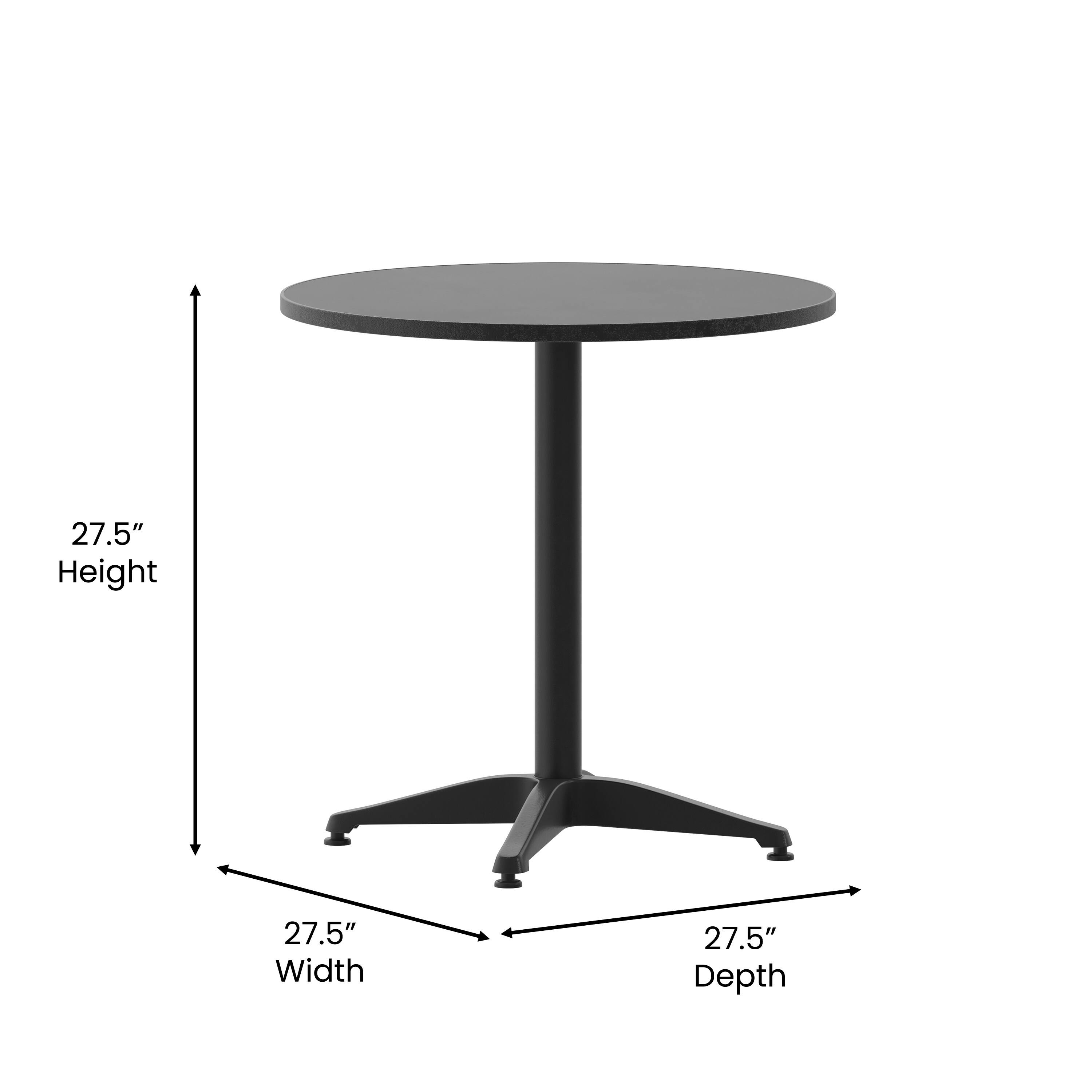 27.5" Height  
27.5" Width  
27.5" Depth